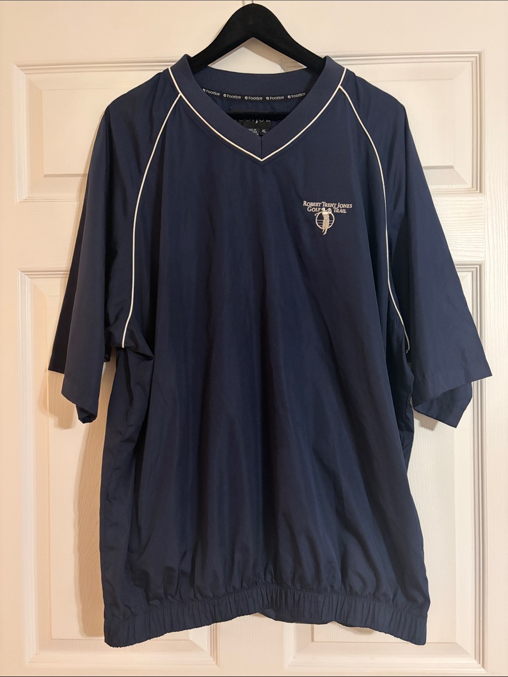 FootJoy Short Sleeve Golf Wind Shirt XL Robert Trent Jones Golf Trail Blue